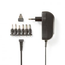 Univerzlis hlzati adapter | 18 W | 3 - 12 V DC | 1.80 m | 2.1 A | 6 plug(s) | Fekete